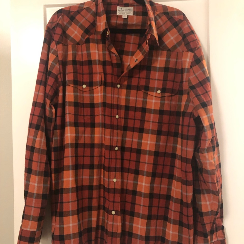 Lucky brand men’s flannel button up size xxl